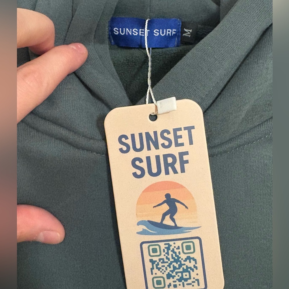 Sunset Surf Coastal Explore Hoodie Let's Explore Together Graphic Hoodie Medium - Picture 12 of 14
